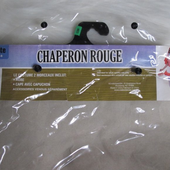 Adult Size Red Riding Hood WITH Hooded Cape and Skirt Lined Apron 2 piece Set - Picture 3 of 16